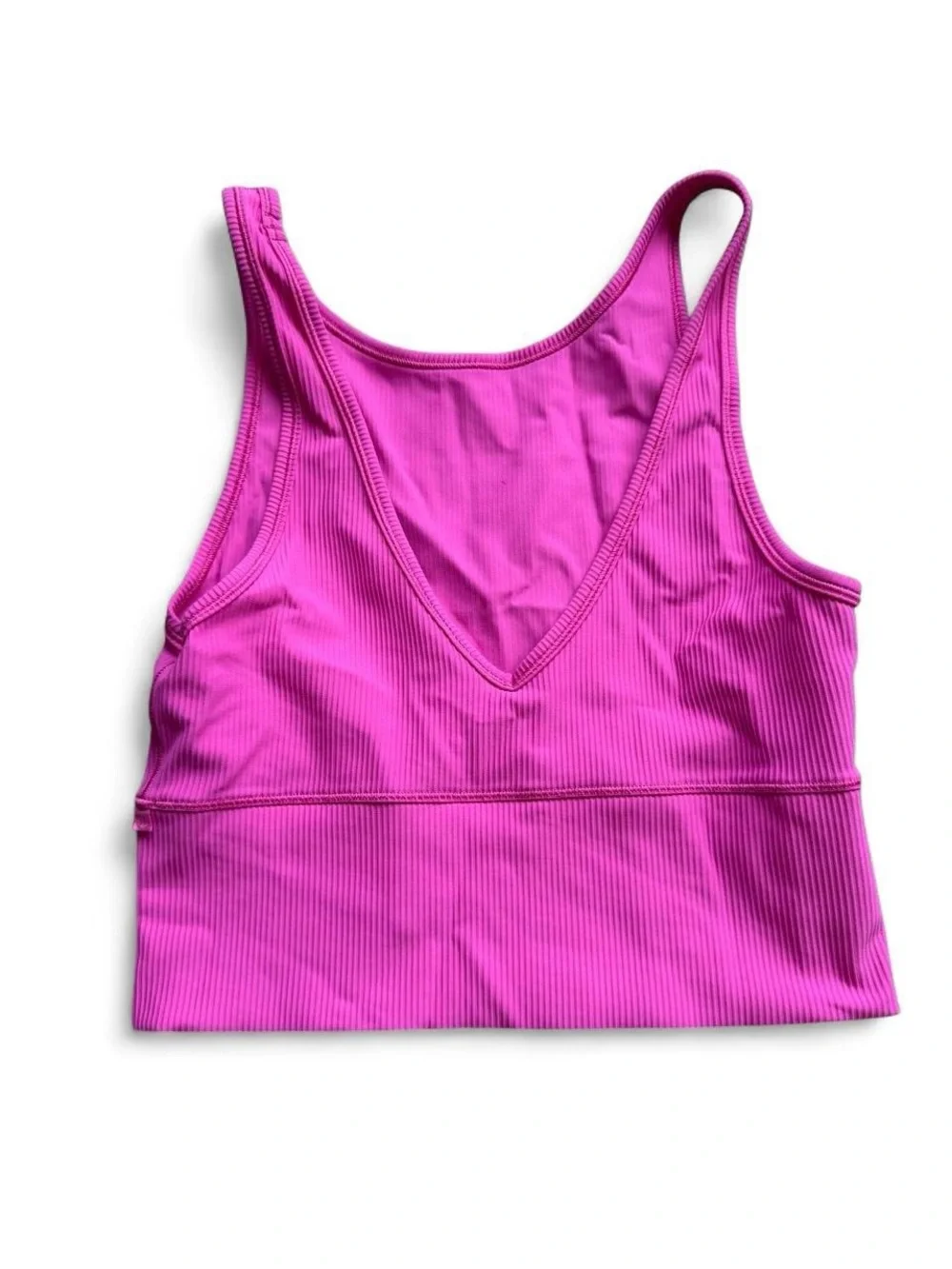 Lululemon Ribbed Pink Crop Tank Top